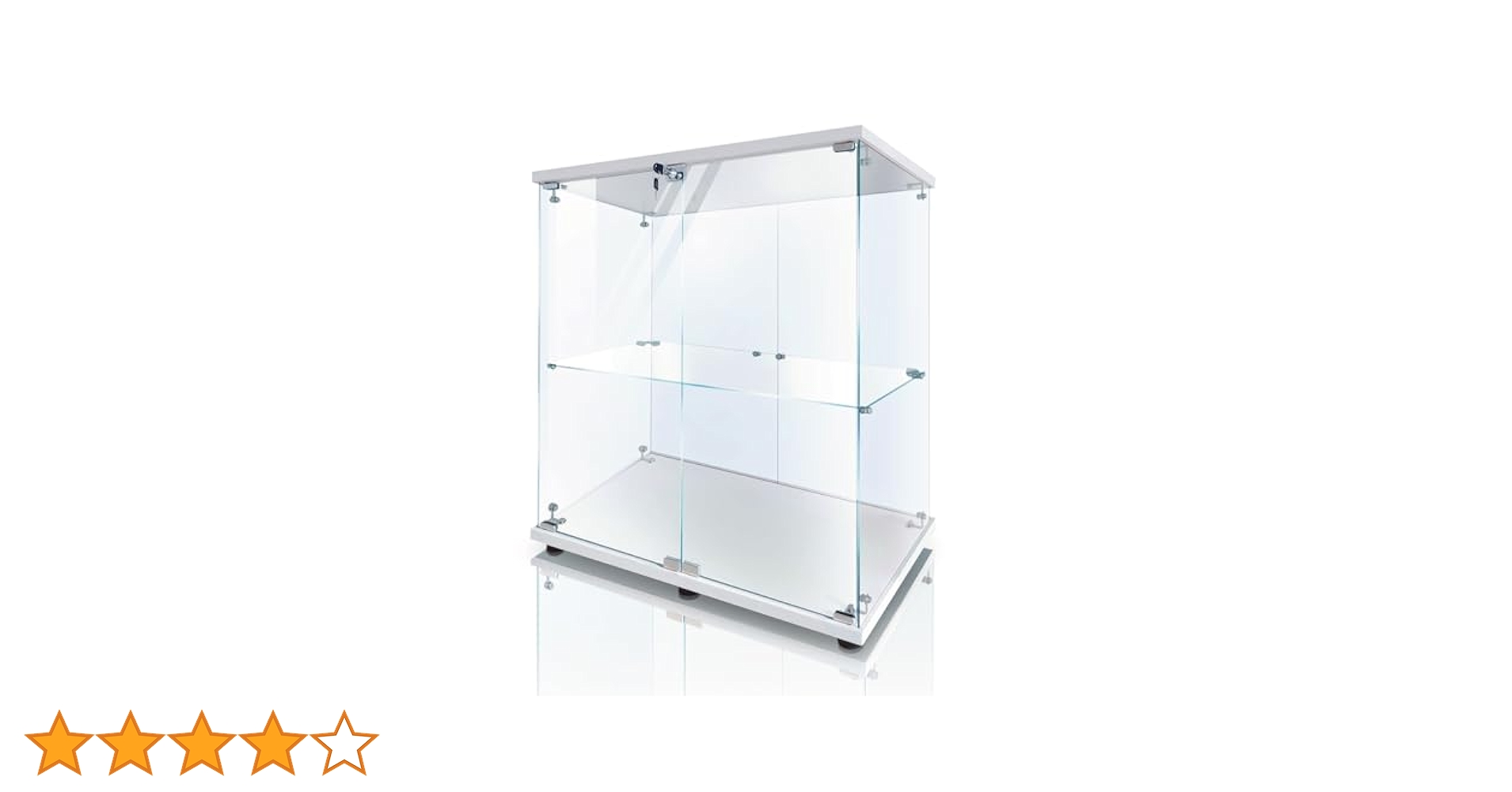 新品】2段ワイド白｜ガラスコレクションケース｜大人のフィギュア棚